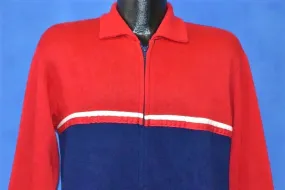 80s Red White Blue Zip Up Track Jacket Medium
