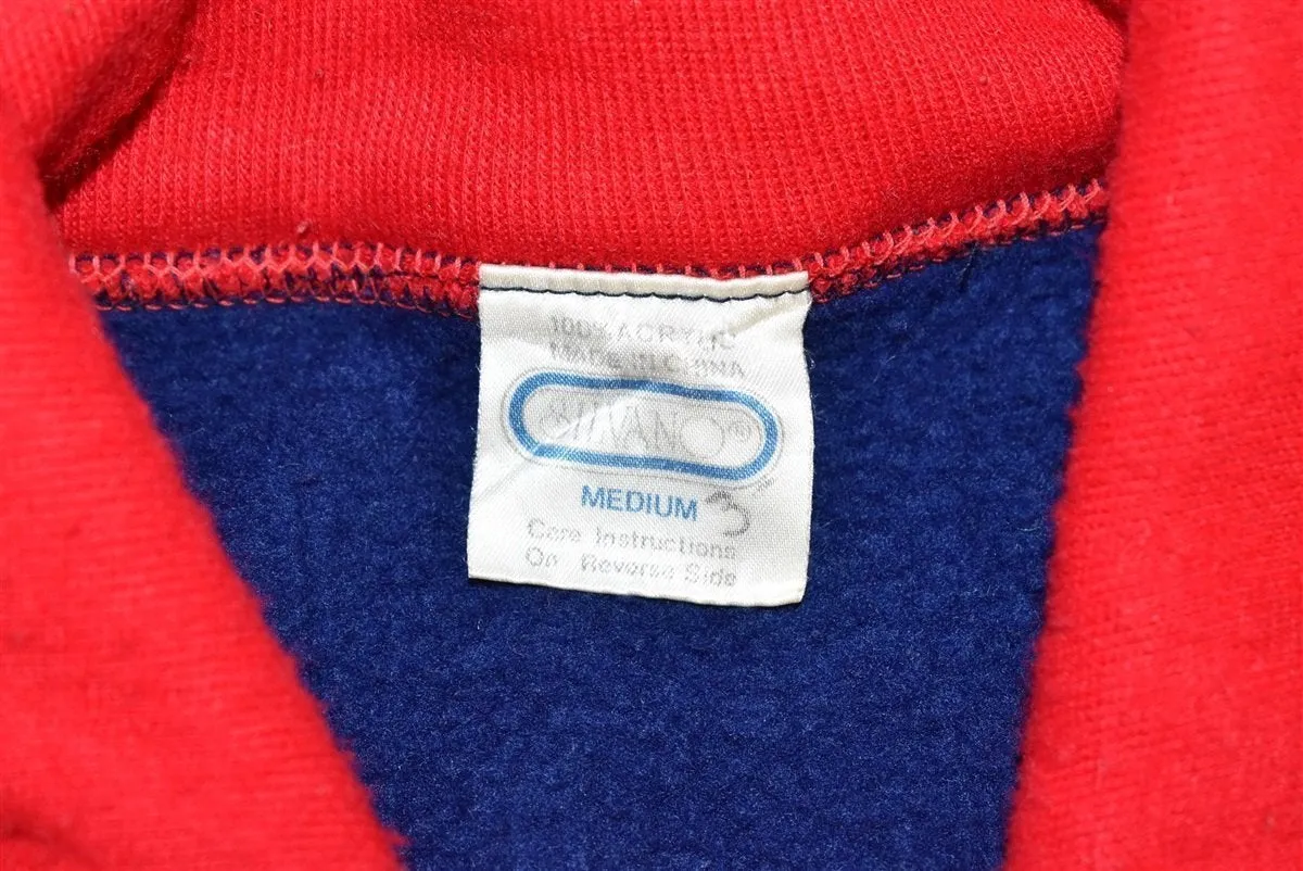 80s Red White Blue Zip Up Track Jacket Medium