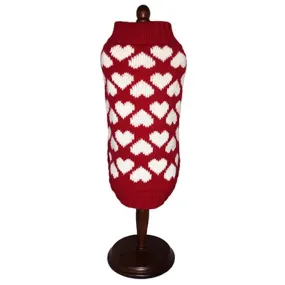 Allover Heart Sweater (Red)