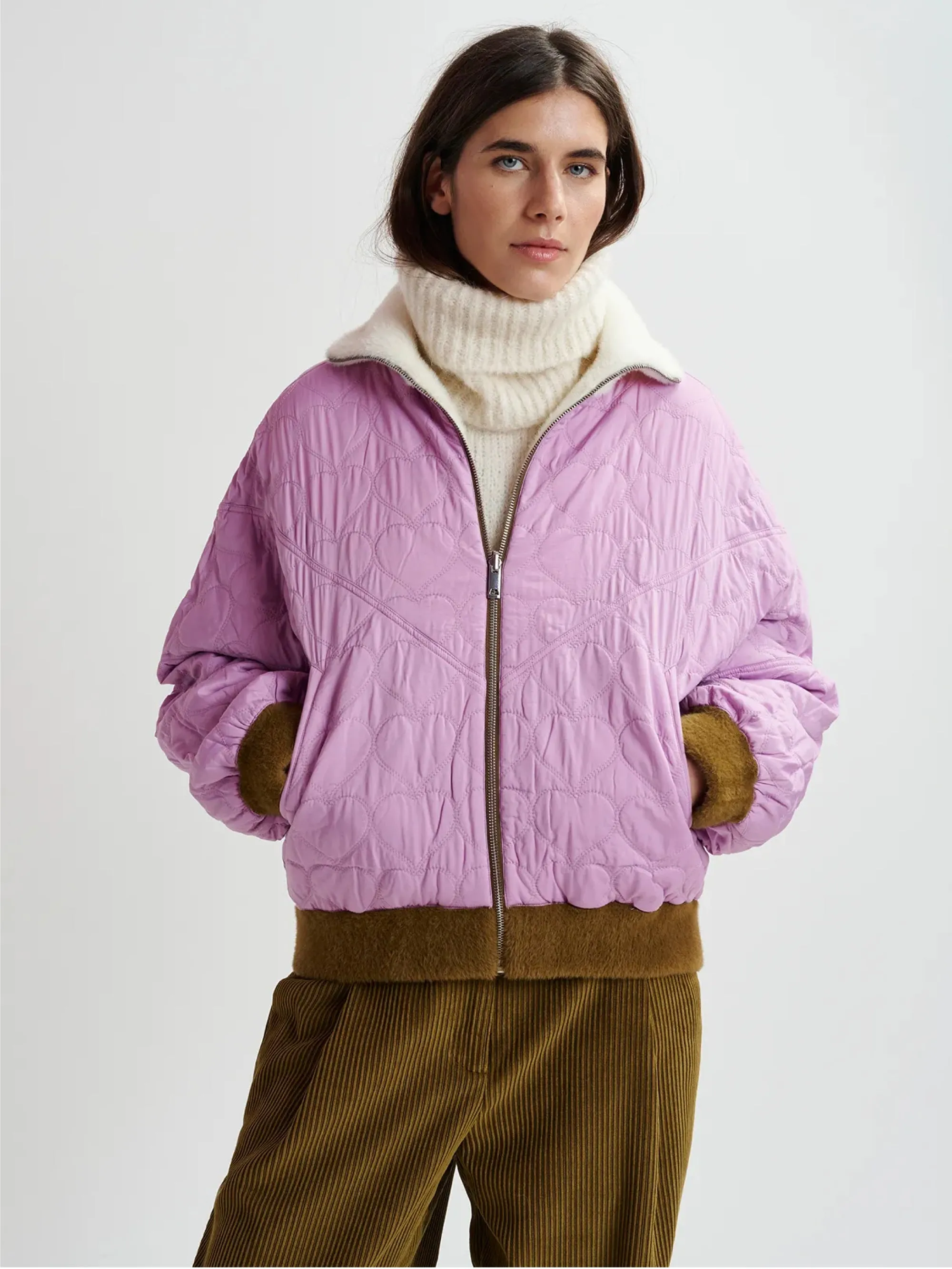 Bomber Oversize Reversibile Khaki