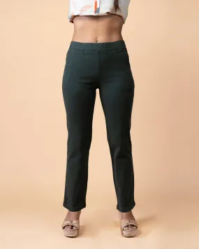 Bottle Green Slim Fit Pants