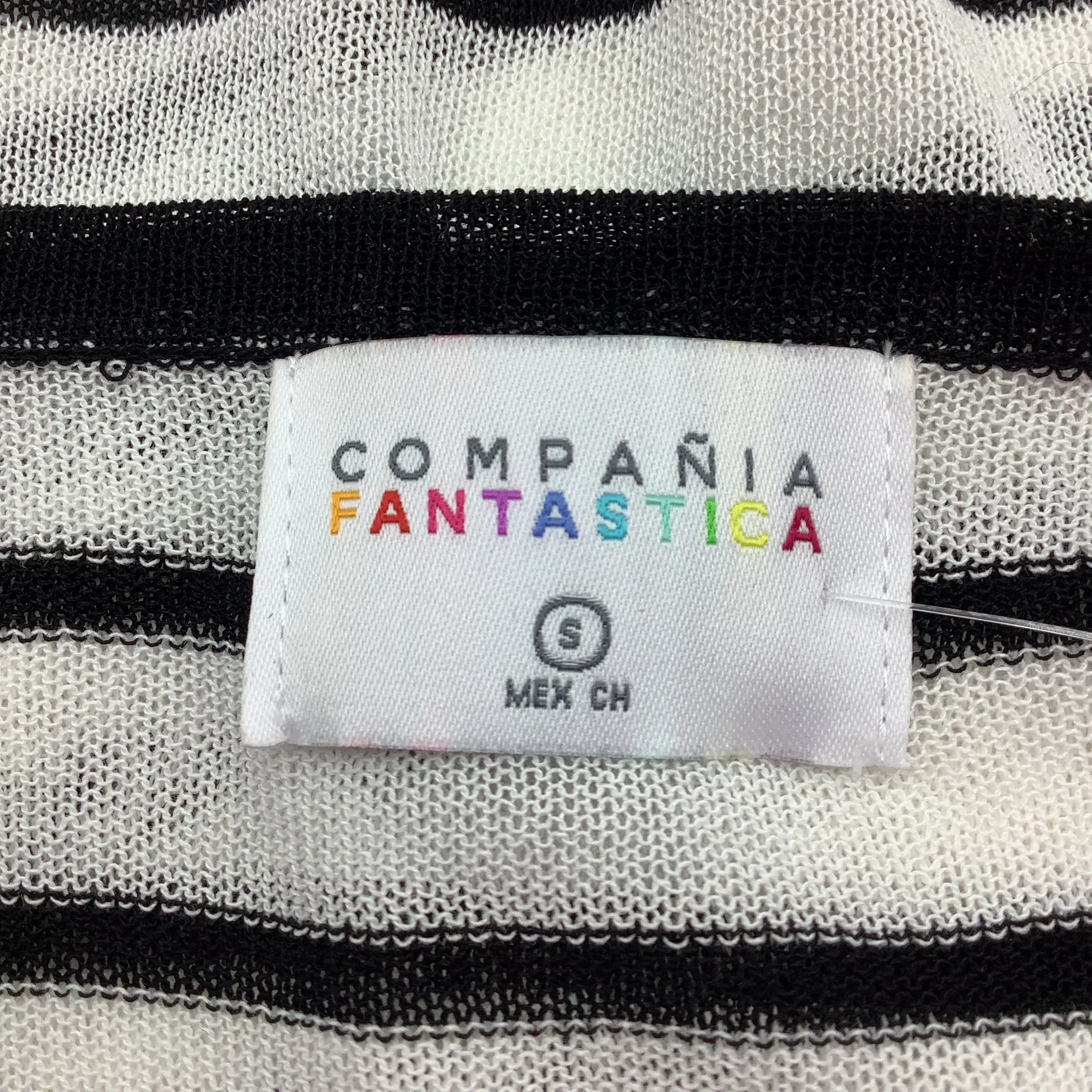 Compania Fantasia Women's Sweater Striped Long Sleeve Size: S