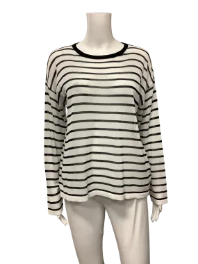 Compania Fantasia Women's Sweater Striped Long Sleeve Size: S