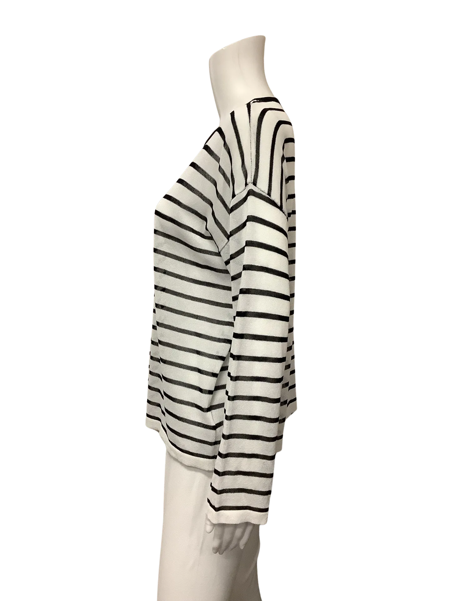 Compania Fantasia Women's Sweater Striped Long Sleeve Size: S