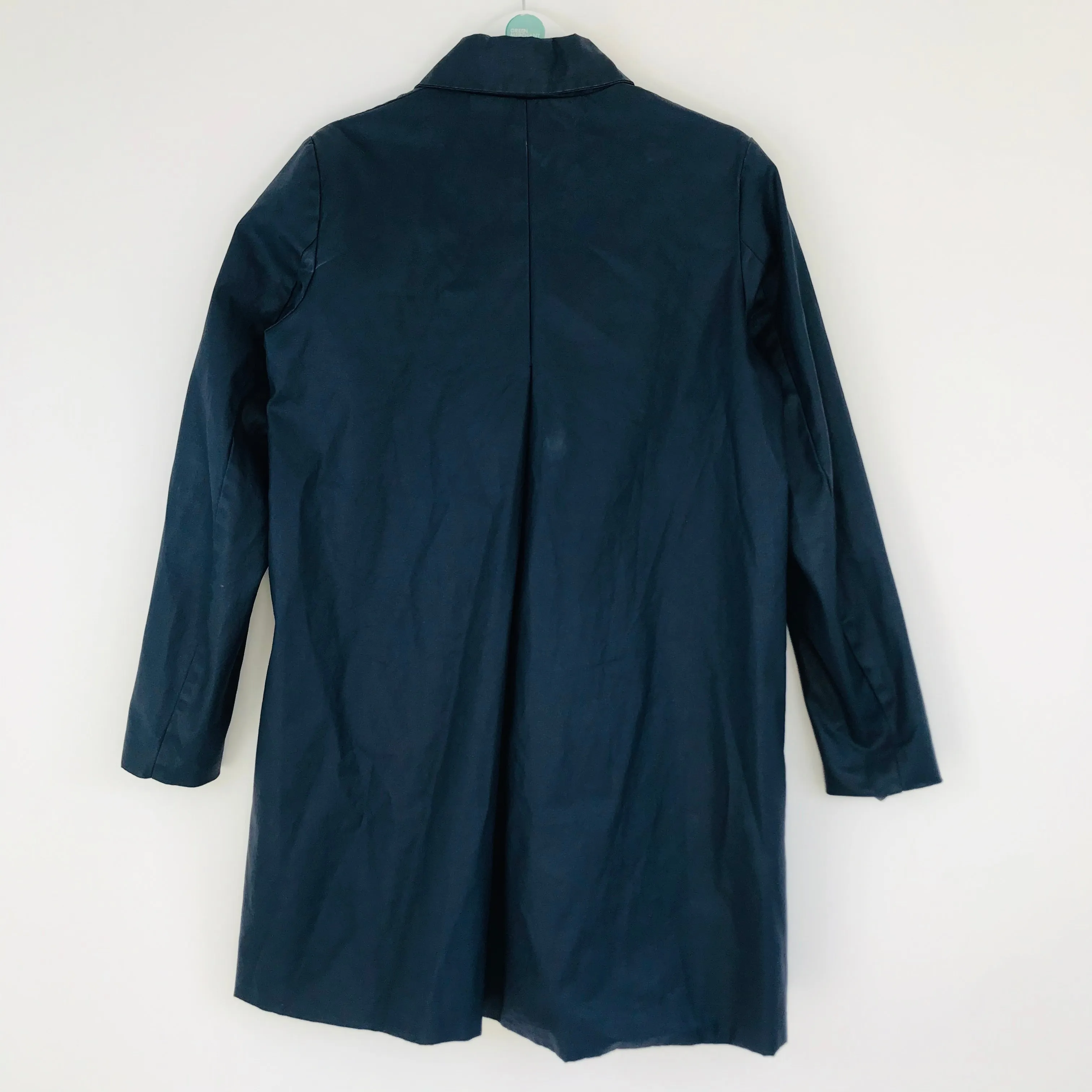 Custommade Womens Waxed Overcoat | 40 L | Blue