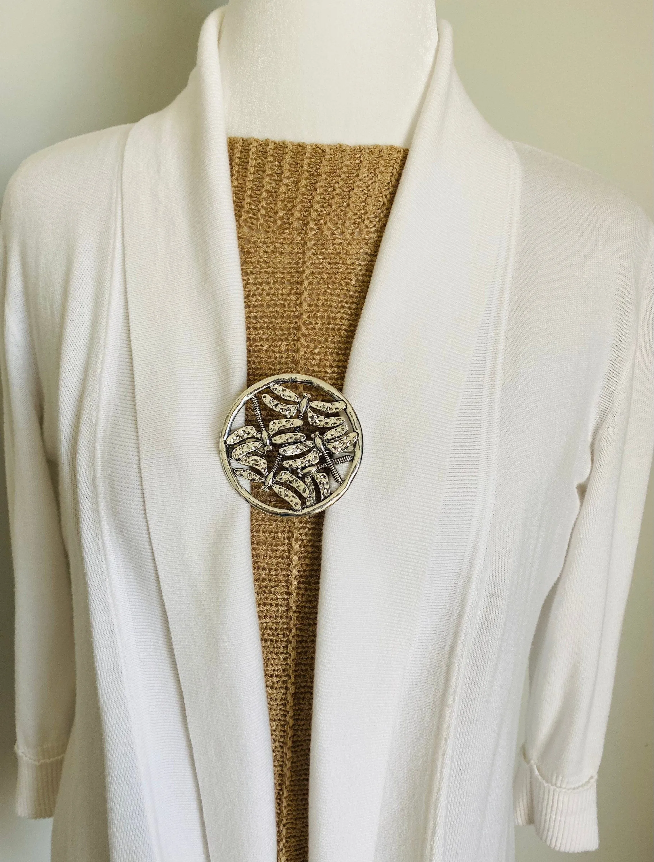 Dragonfly Sweater Clip Dragon Fly Clips Scarf Shawl Silver Clasp Cardigan Clasps Brooch Art Deco Cosplay Clips Cloak Fasteners Gifts for Her
