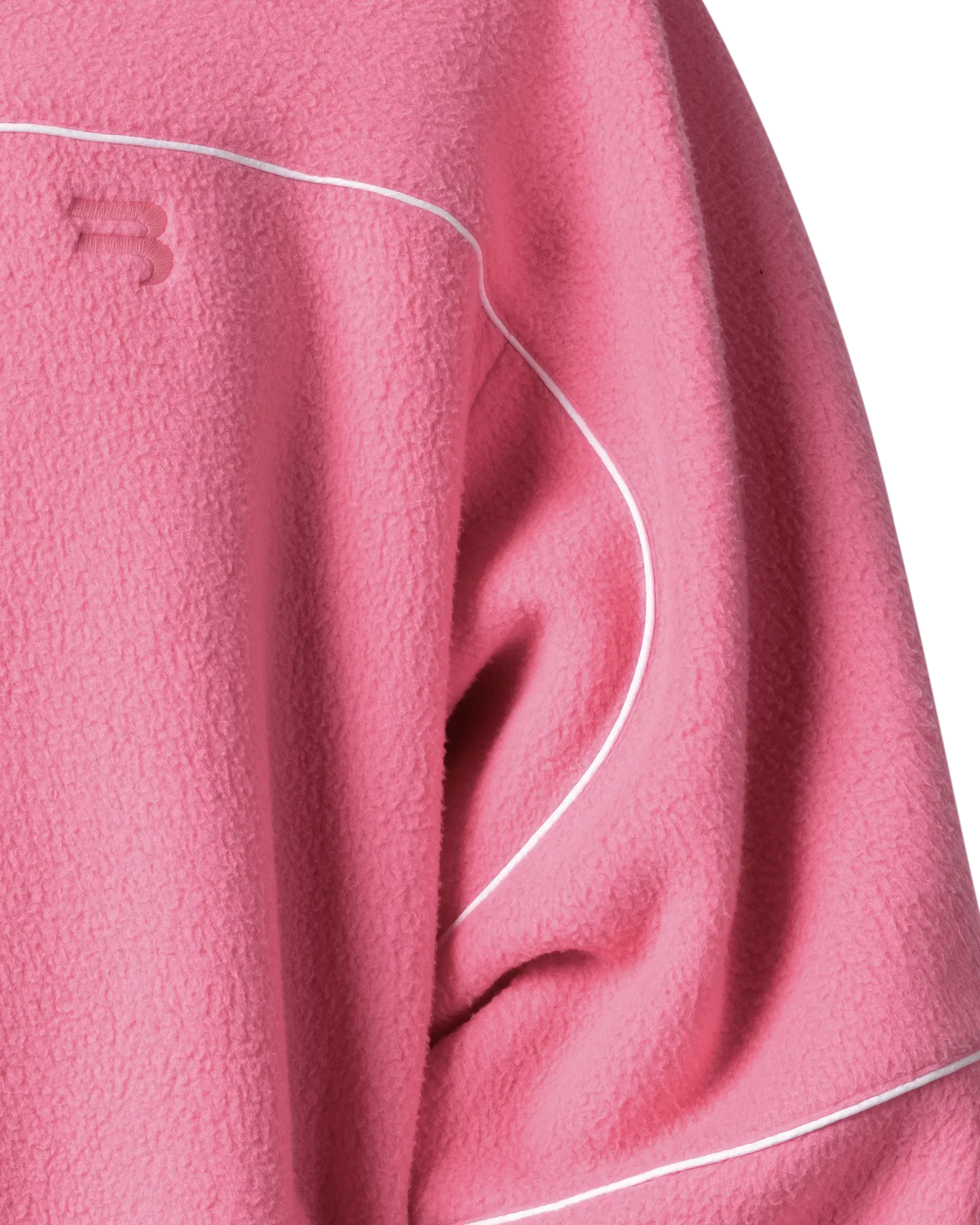 Logo Embroidered Fleece Track Jacket