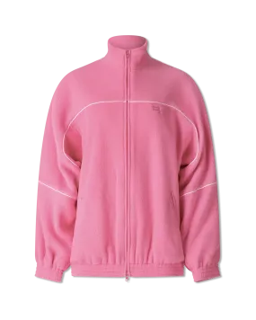 Logo Embroidered Fleece Track Jacket