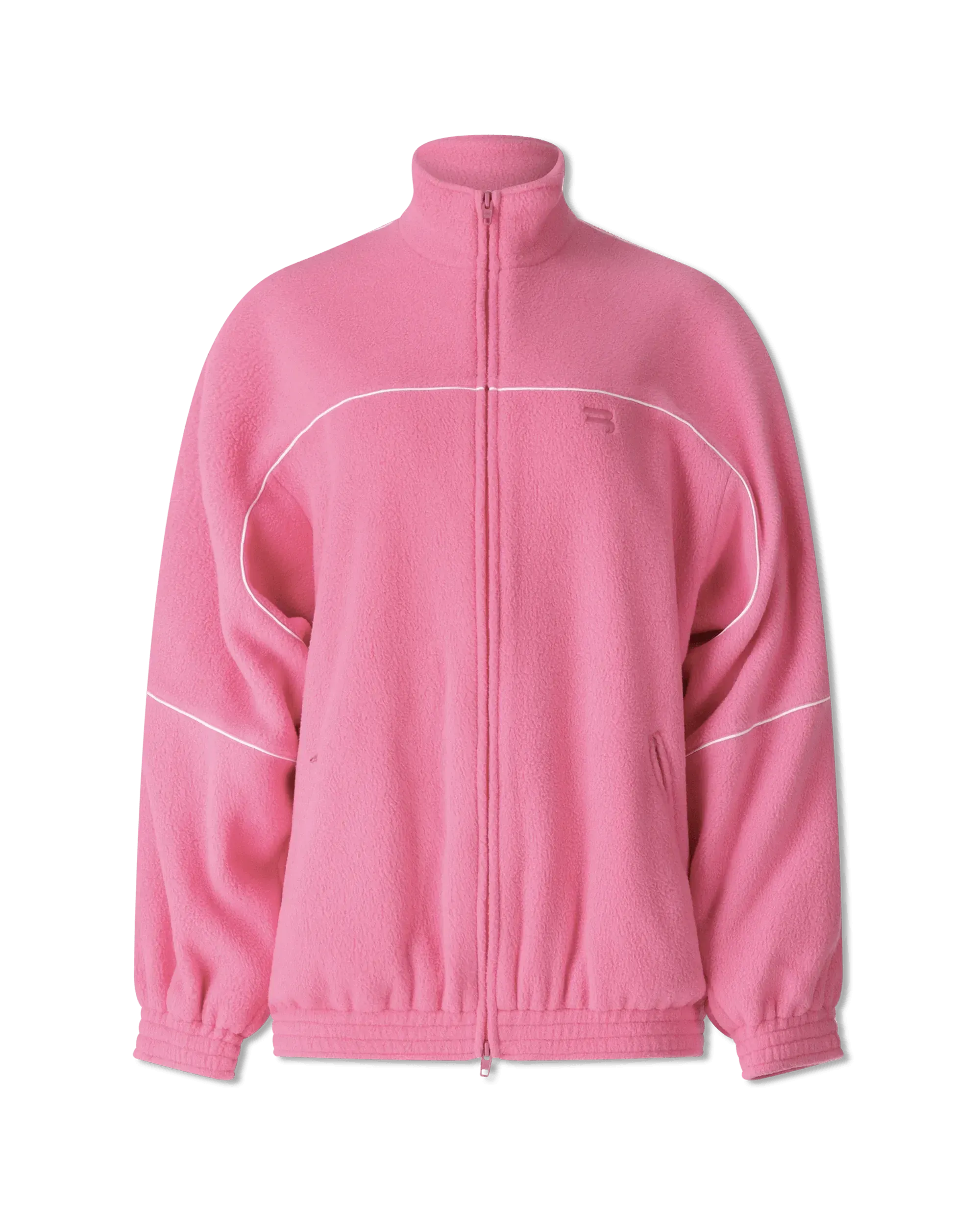 Logo Embroidered Fleece Track Jacket