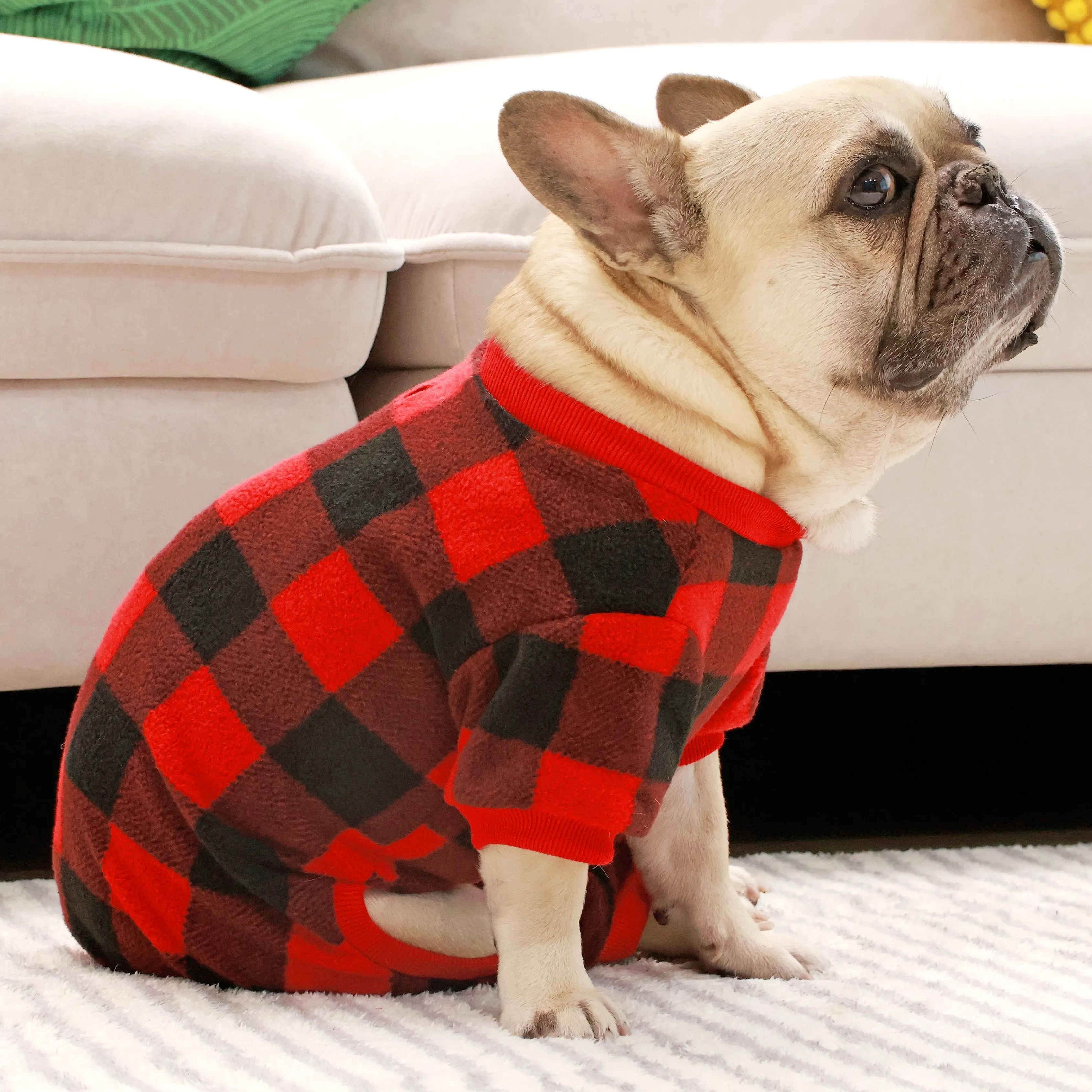Plaid Snuggle PJ's   Scarf Combo