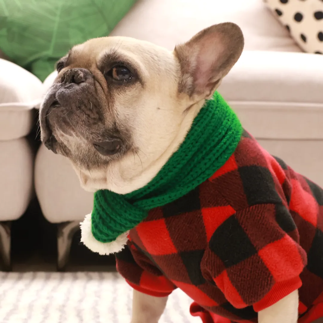 Plaid Snuggle PJ's   Scarf Combo