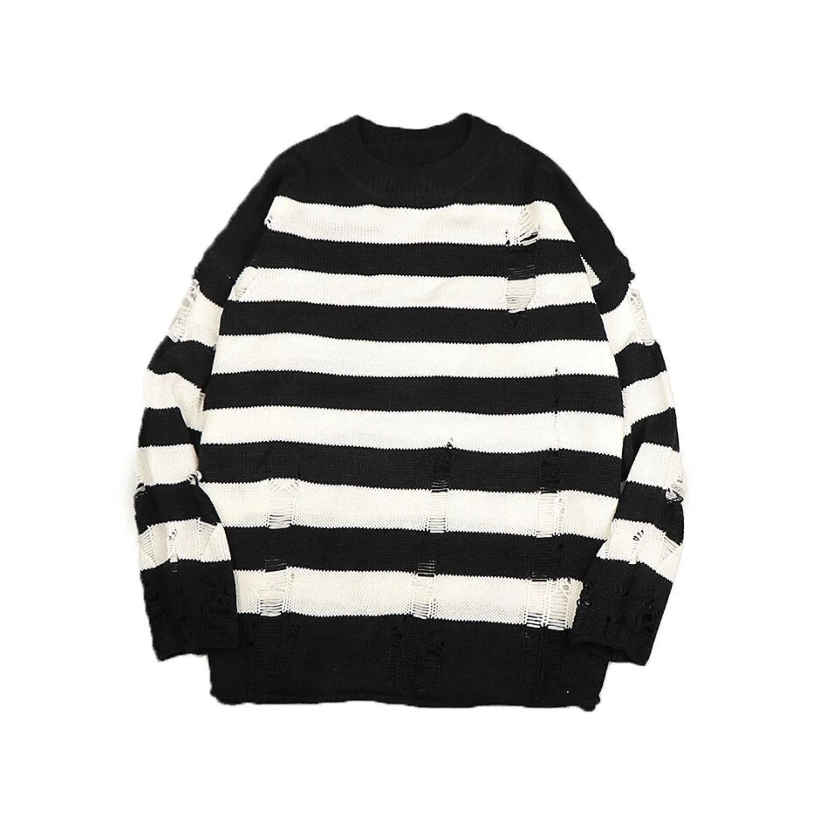 Stripe Ripped Sweater