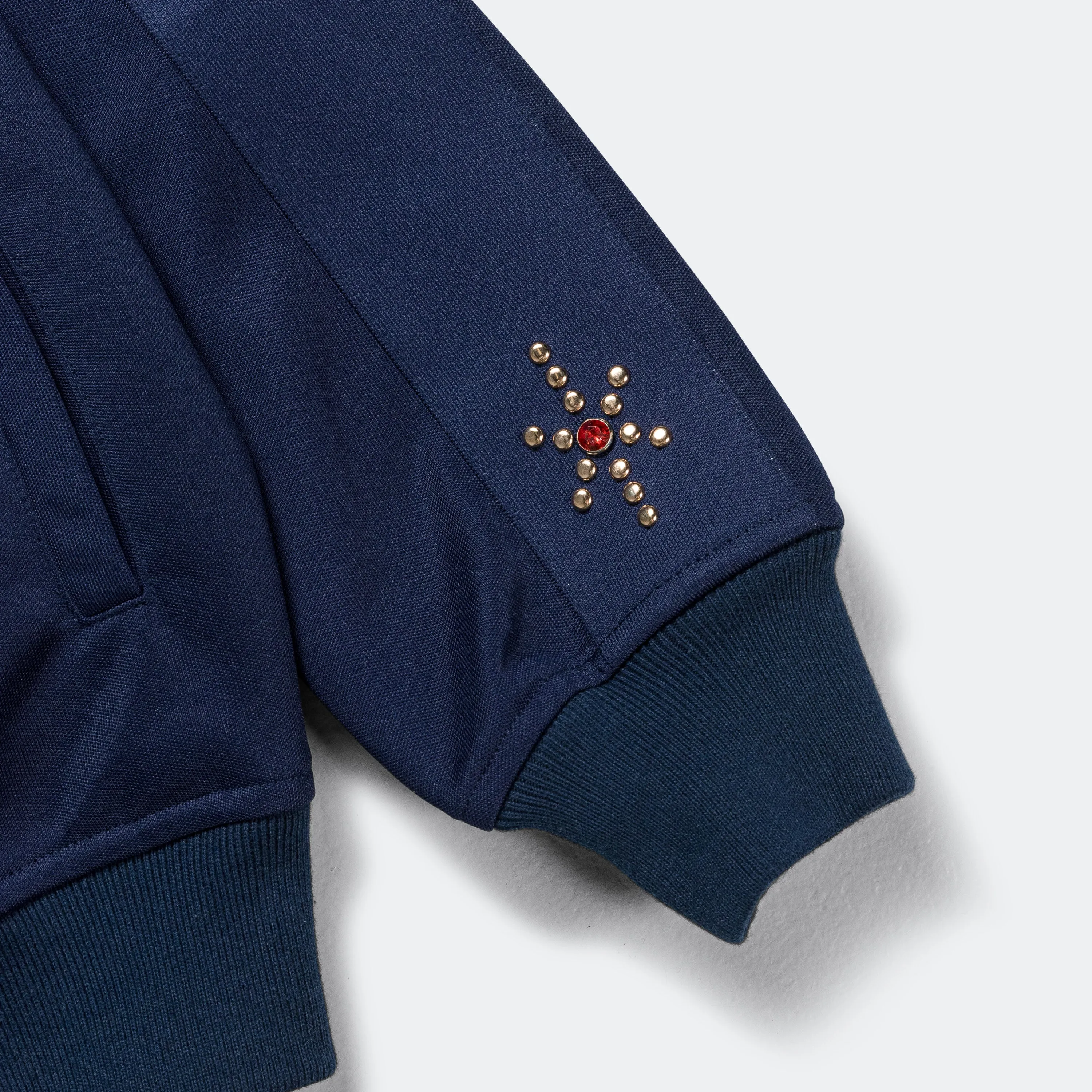 Studded Track Jacket - Navy