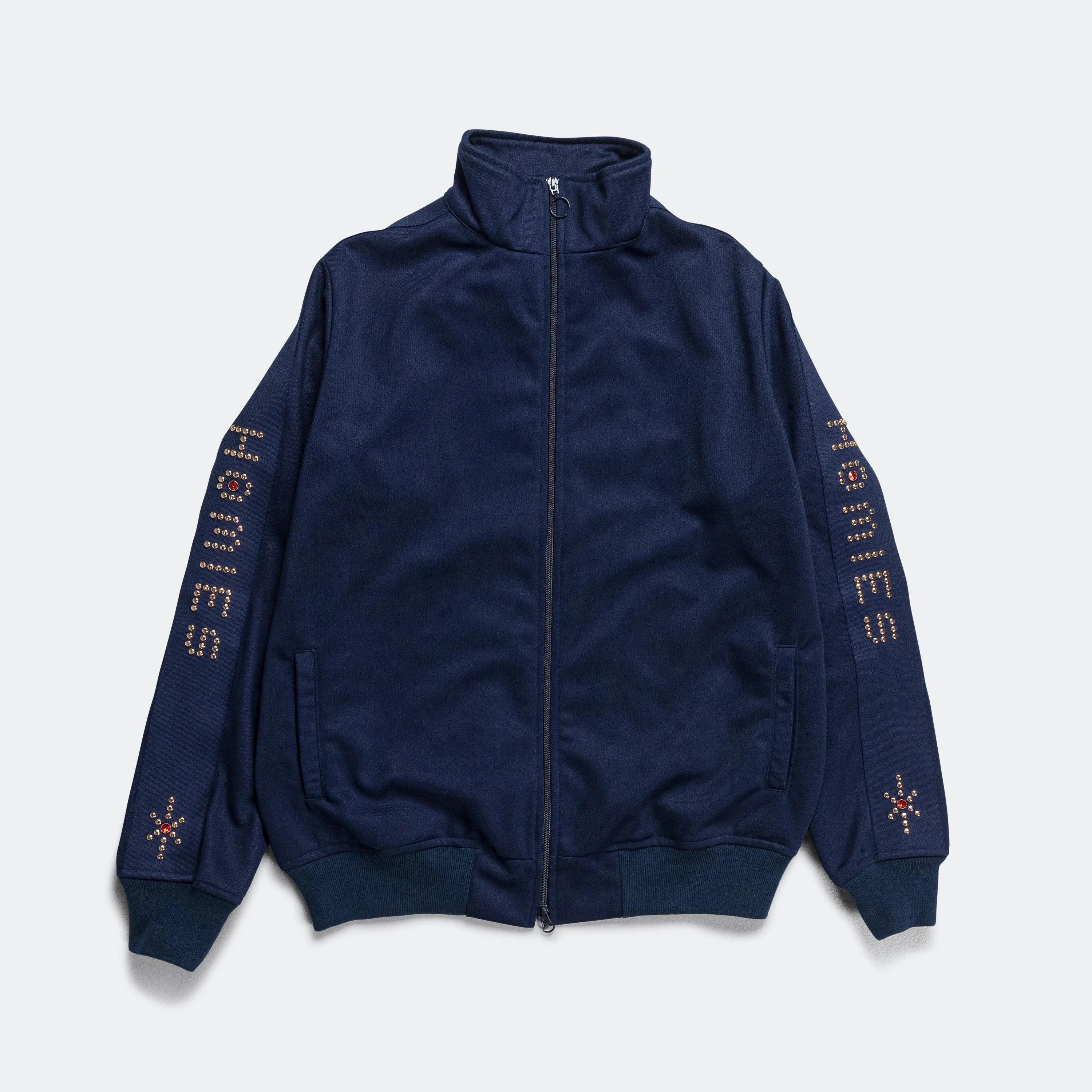 Studded Track Jacket - Navy
