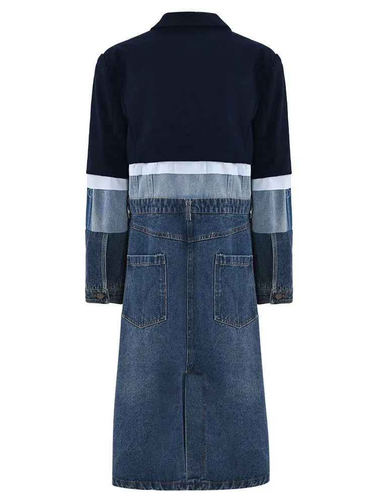 Women's Denim Overcoat Blue